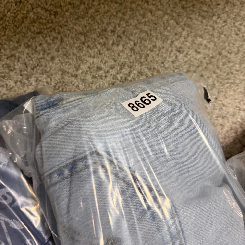 Levis 505 Regular Fit Mens Jeans Light Wash Blue Straight Leg 36x34 100% Cotton